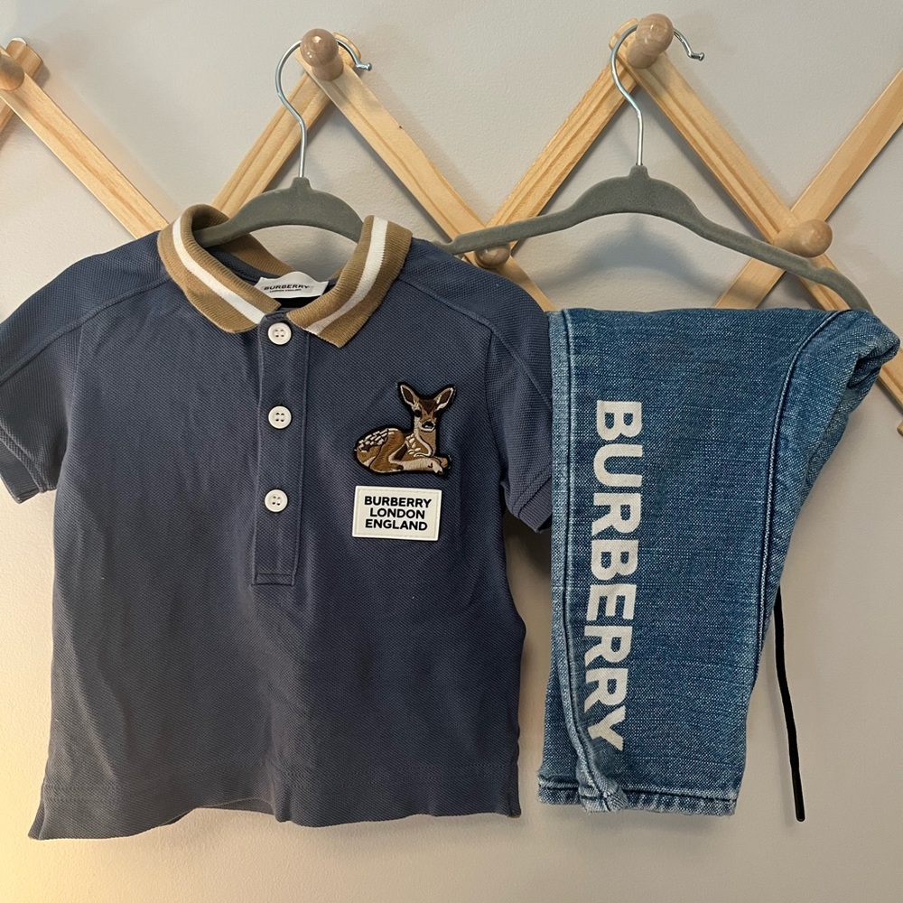 Burberry Polo & Denim Set